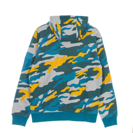 STAPLE Felpa Cappuccio Uomo Underhill Camo Hoodie Teal da uomo