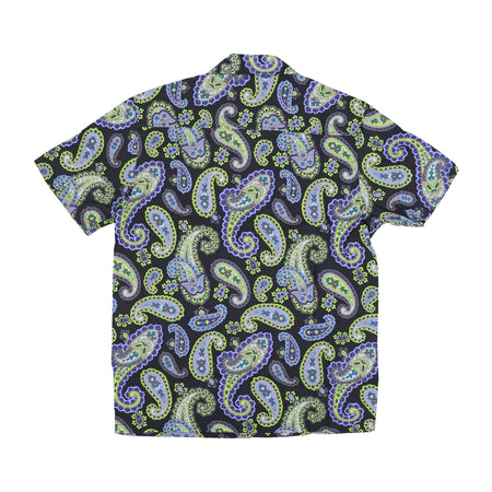 HUF Camicia Manica Corta Uomo Paisley Woven Top Black da uomo