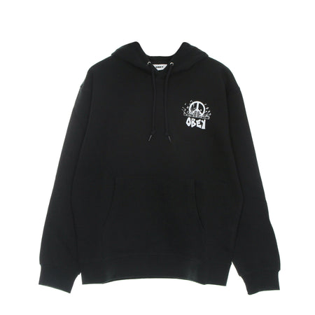 OBEY Felpa Leggera Cappuccio Uomo City Block Premium French Terry Hood Black da uomo