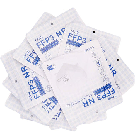 25 Mascherine Protettive Ffp3 Scatola Da 25 Certificate Ce 0370 Mascherina Filtrante Protettiva Bfe>99% Yphd Hphd
