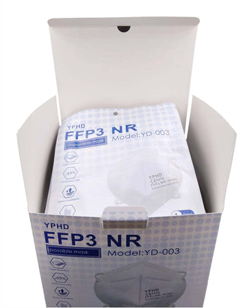 25 Mascherine Protettive Ffp3 Scatola Da 25 Certificate Ce 0370 Mascherina Filtrante Protettiva Bfe>99% Yphd Hphd