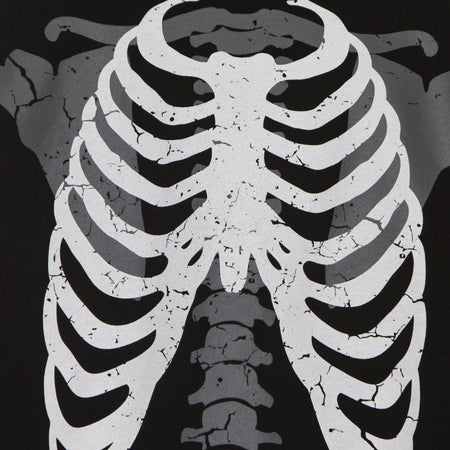 PHOBIA Felpa Leggera Cappuccio Uomo Skeleton Print Hoodie Black/white da uomo