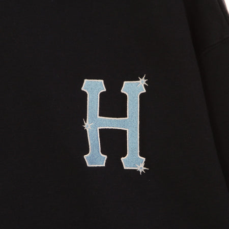 HUF Felpa Cappuccio Uomo Sideline P/o Hoodie Indigo da uomo