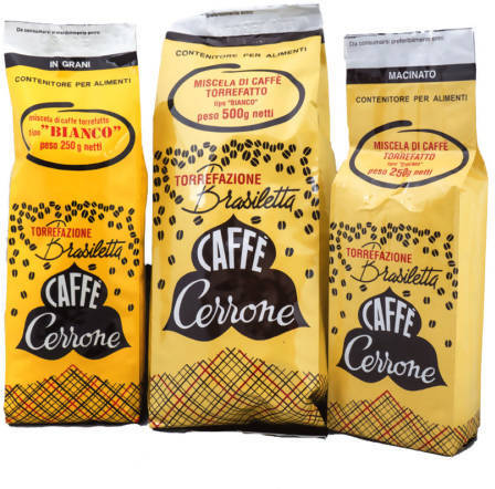 250gr Caffè macinato Miscela Crema Bar 100% Robusta caffè macinato per moka Bar Caffè Cerrone sacchetto 250gr Caffe Cerrone Since '51