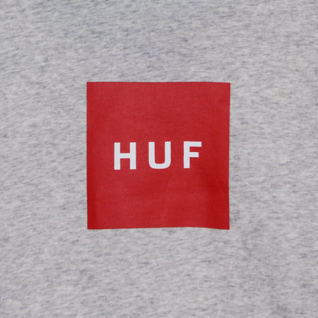 HUF Felpa Cappuccio Uomo Essentials Box Logo P/o Hoodie Athletic Heather da uomo