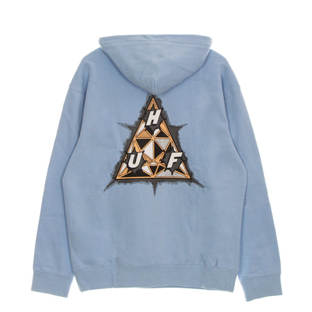 HUF Felpa Cappuccio Uomo Infinity Jemel P/o Hoodie Light Blue da uomo