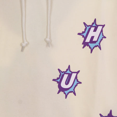 HUF Felpa Cappuccio Uomo Infinity Jemel P/o Hoodie Off White da uomo