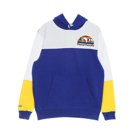 MITCHELL & NESS Felpa Cappuccio Uomo Nba Fusion Fleece 2.0 Hardwood Classics Dennug Royal/white da uomo