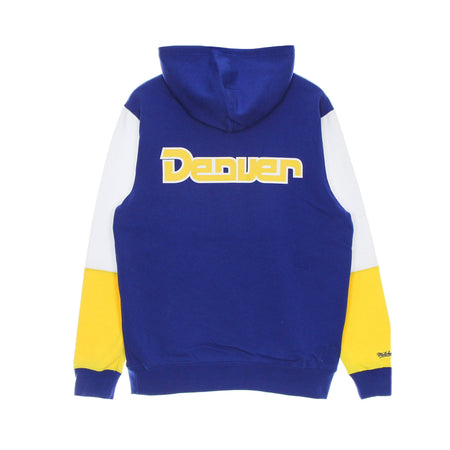 MITCHELL & NESS Felpa Cappuccio Uomo Nba Fusion Fleece 2.0 Hardwood Classics Dennug Royal/white da uomo