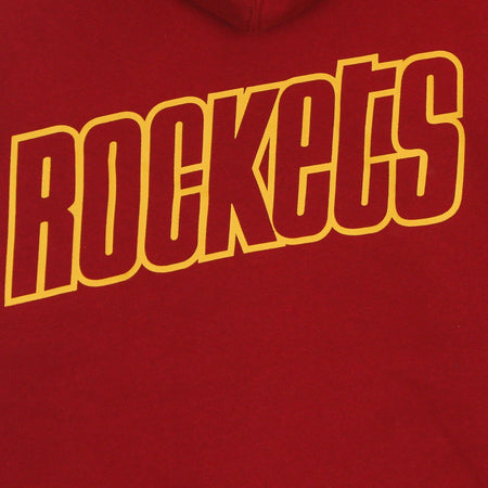 MITCHELL & NESS Felpa Cappuccio Uomo Nba Fusion Fleece 2.0 Hardwood Classics Houroc Scarlet/white da uomo