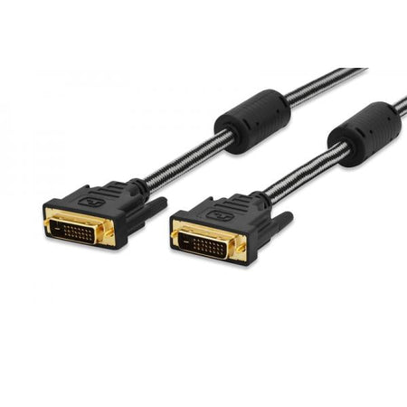 Cavo di connessione DVI-D, DVI(24+1), 2x in ferrite, M/M, 2.0m, DVI-D dual link