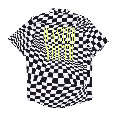 WESC Camicia Manica Corta Uomo Oden Wy Warp Aop Shirt Black da uomo