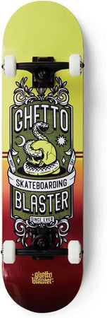Skateboard GHETTOBLASTER SKULL RED YEL 8.0"
