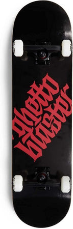 Skateboard GHETTOBLASTER LOGO BLK RED 8.125"