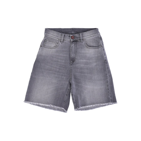 VISION OF SUPER Jeans Corto Uomo Black Coating Denim Shorts Grey da uomo