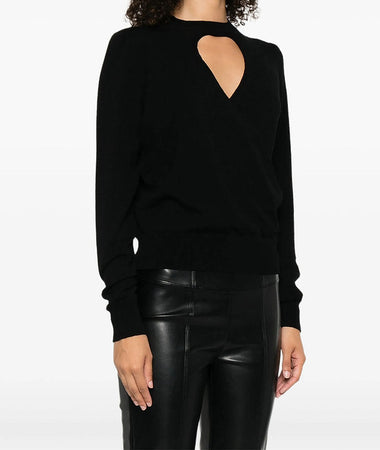 Twinset Maglia Donna con Cut-Out e Incrocio – Lupetto in viscosa stretch