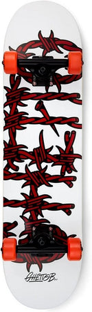Skateboard GHETTOBLASTER BARDED WIRE RED 8.0"