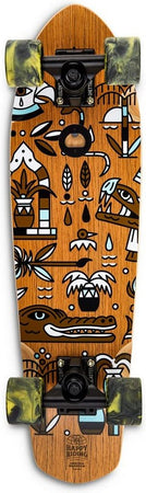Cruiser Skateboard GHETTOBLASTER CRUISER GEROGLIFIC TEAK 26" 7,25"