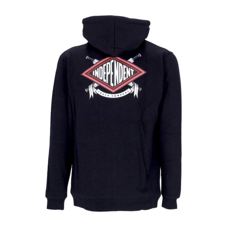 INDEPENDENT Felpa Cappuccio Zip Uomo Turn &burn Zip Hood Black da uomo