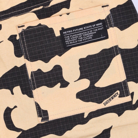 5TATE OF MIND Pantalone Corto Uomo Retrofuture Combat Shorts Peach Camo da uomo