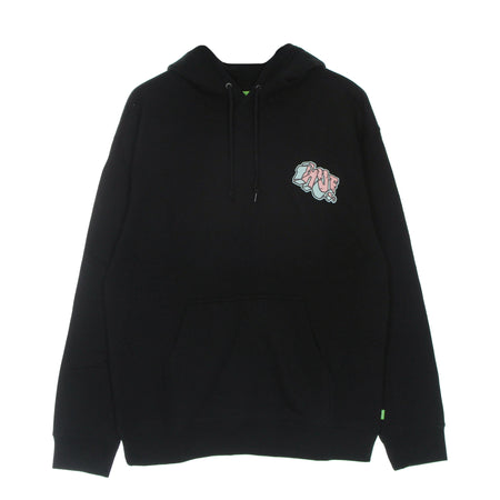 HUF Felpa Cappuccio Uomo Quake Tt P/o Hoodie Black da uomo