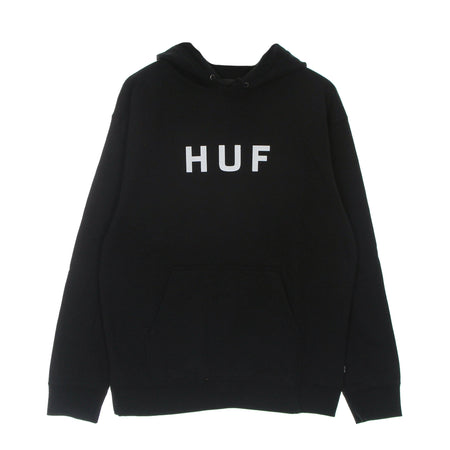 HUF Felpa Cappuccio Uomo Essentials Og Logo P/o Hoodie Black da uomo