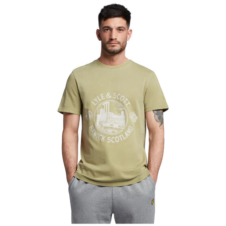 Lyle & Scott t-shirt hawick print verde TS1806V