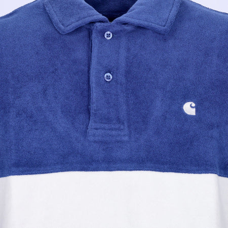 CARHARTT WIP Polo Manica Corta Uomo Bayley Polo Gulf/white da uomo