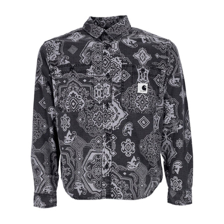 CARHARTT WIP Camicia Manica Lunga Donna L/s Verse Shirt Black Heavy Stone Wash da donna