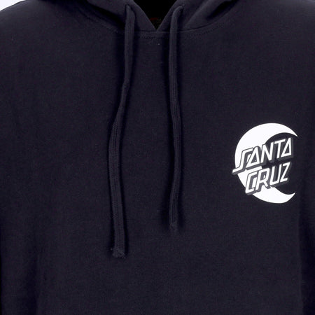 SANTA CRUZ Felpa Leggera Cappuccio Uomo Cabana Moon Dot Hood Black da uomo