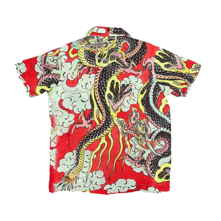 DOOMSDAY Camicia Manica Corta Uomo Dungeon Shirt Red All Over Print da uomo