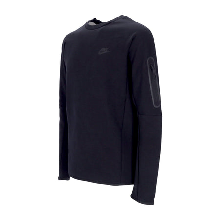 Nike Felpa Leggera Girocollo Uomo Sportswear Tech Fleece Black/black da uomo