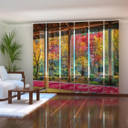 Set di 6 Tende a Pannello Aceri Giapponesi Colorati