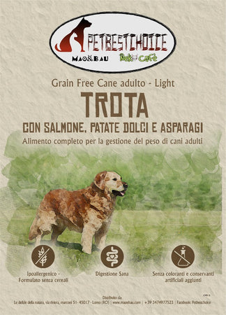 Petbestchoice Trota con Salmone , patate dolci e asparagi