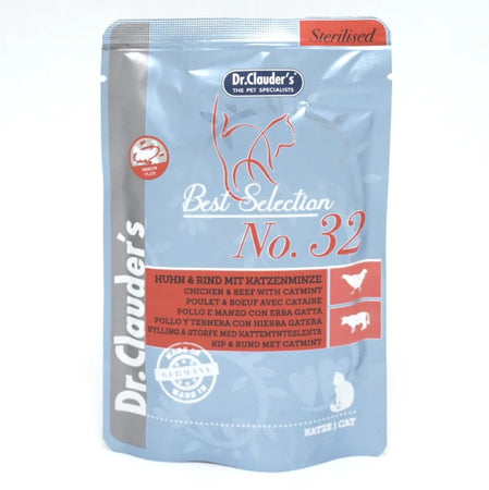 Dr. Clauder's Best Selection - 32 pollo e manzo con Erba Gatta 85GR