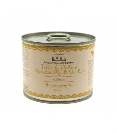 Dr.Clauder's Barf Menu Completo Gatto Trito Di Pollo E Ratatouille Di Verdure Co