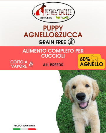Petbestchoice Cucciolo Agnello 60% e Zucca COTTO A VAPORE
