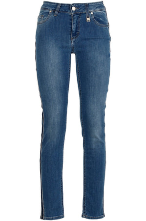 PANTALONE DENIM LUREX AL FIANCO