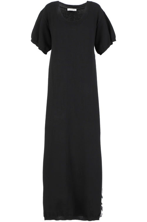 ABITO LUNGO IN VISCOSA E TESSUTO