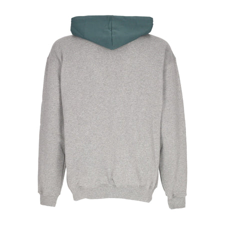 USUAL Felpa Cappuccio Uomo Usualism Hoodie Heather Grey/dark Green da uomo