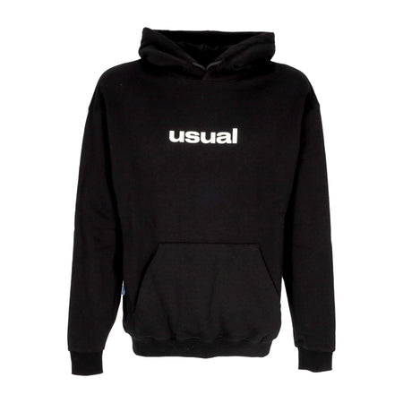 USUAL Felpa Cappuccio Uomo Worldwide Locals Hoodie Black da uomo