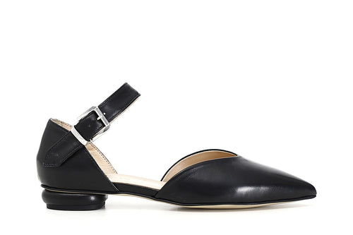 BALLERINA IN NAPPA CON LACCIO E FIBBIA