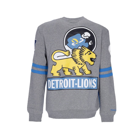 MITCHELL & NESS Felpa Girocollo Uomo Nfl All Over Crew 2.0 Detlio Original Team Colors da uomo