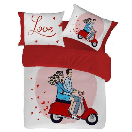 Completo Lenzuola Copriletto Matrimoniale Botticelli Home in Stampa Digitale 4D Vespa