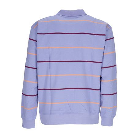 OBEY Polo Manica Lunga Uomo Complete Polo Sweatshirt Specialty Fleece Digital Violet Multi da uomo