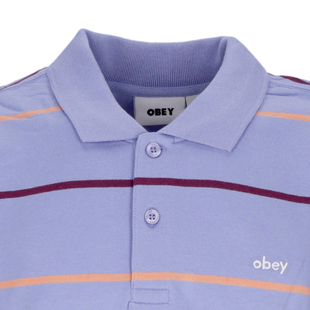OBEY Polo Manica Lunga Uomo Complete Polo Sweatshirt Specialty Fleece Digital Violet Multi da uomo