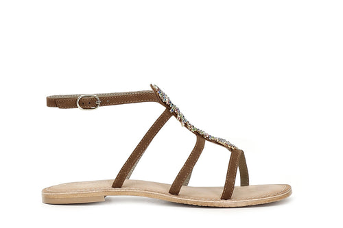 SANDALO GIOIELLO FISHBONE IN PELLE