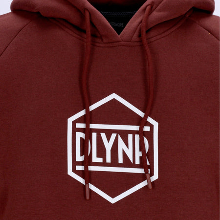 DOLLY NOIRE Felpa Cappuccio Uomo Logo Hoodie Bordeaux da uomo