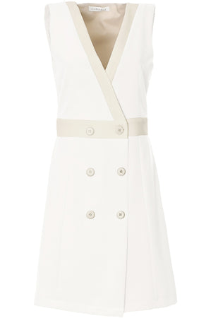 ABITO DOPPIOPETTO CON CINTURA A CONTRASTO