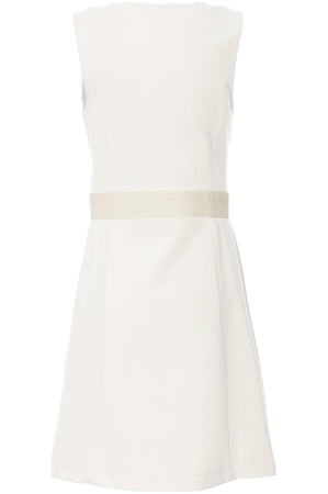 ABITO DOPPIOPETTO CON CINTURA A CONTRASTO